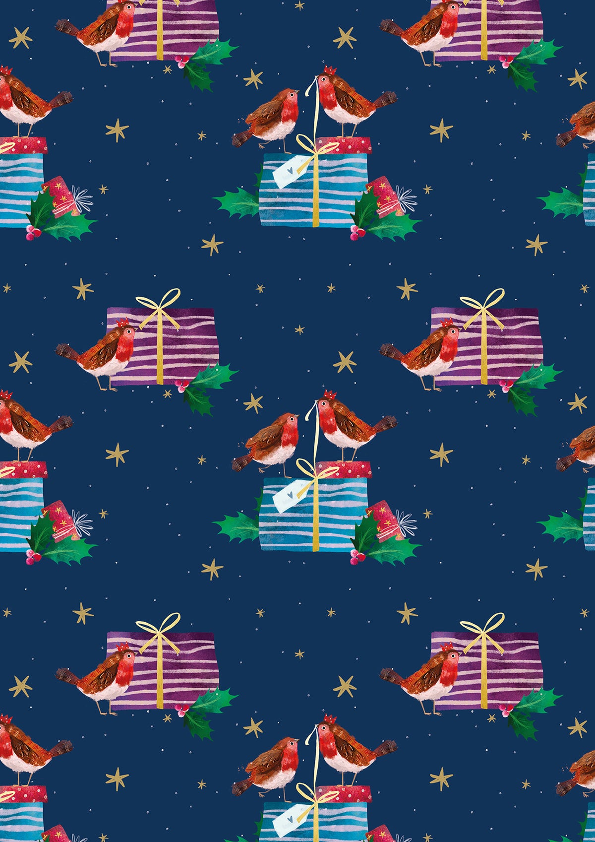 Robin Friends Gift Wrap