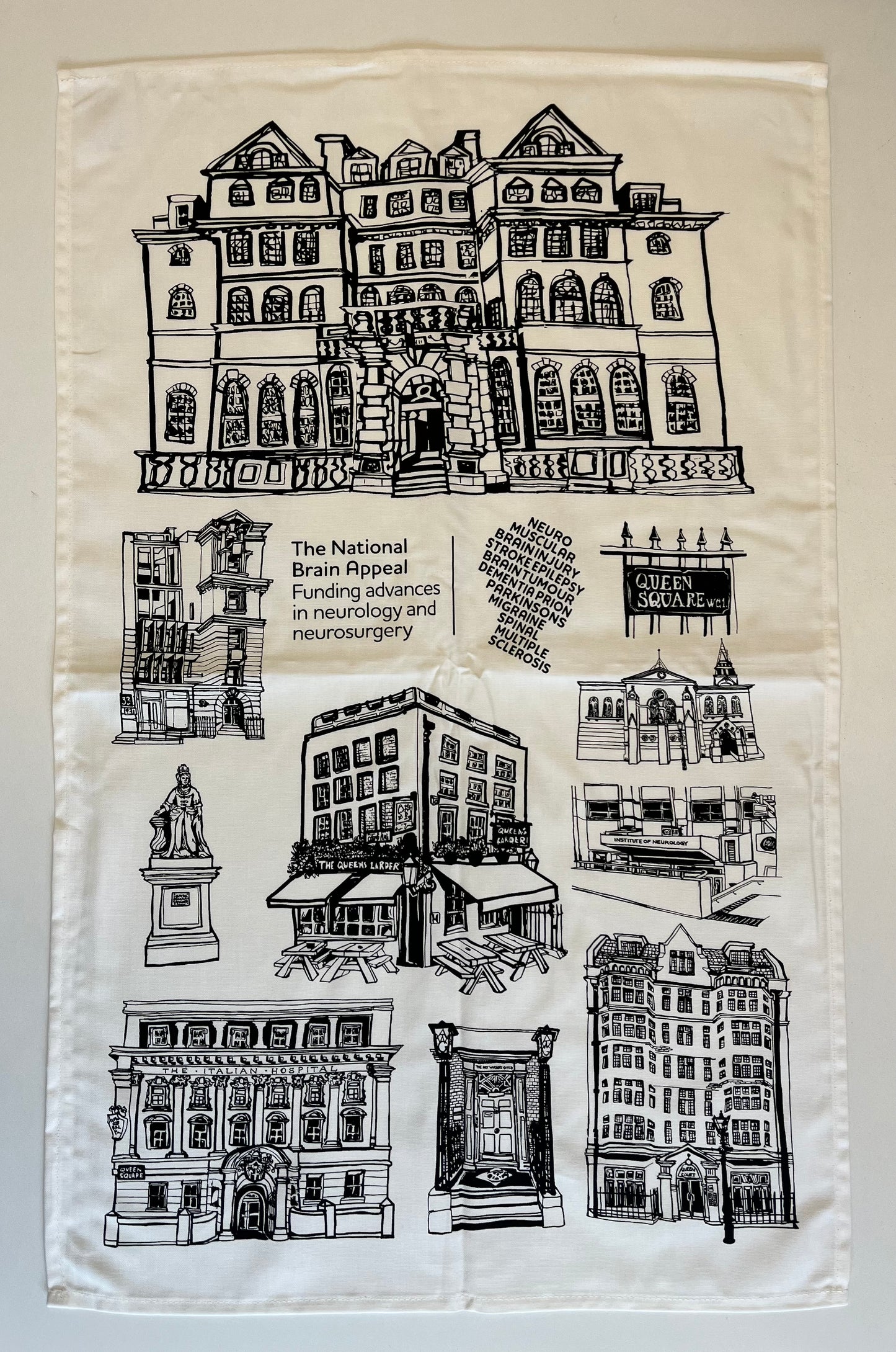 Queen Square Tea Towel