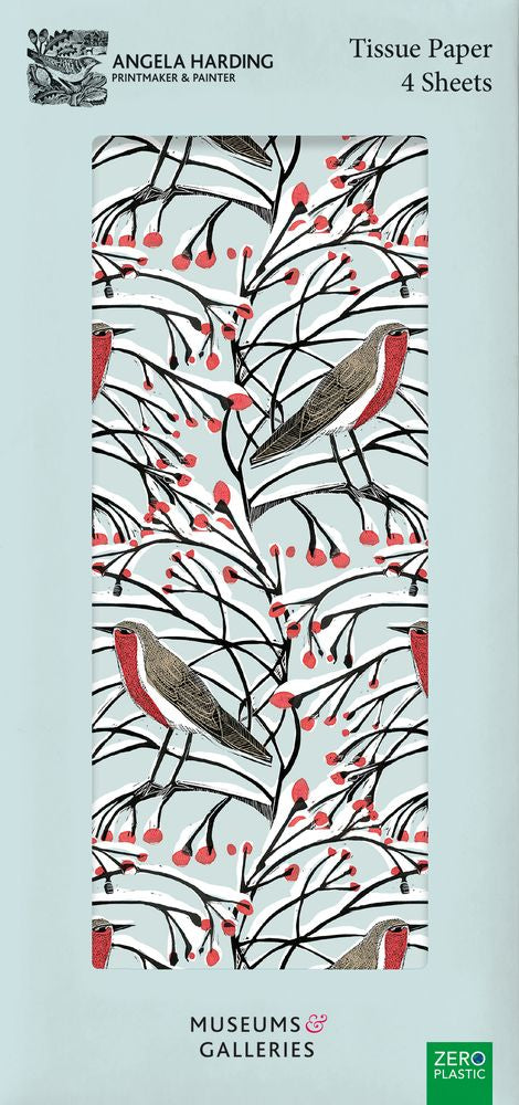 Robin and Berries Tissue Paper