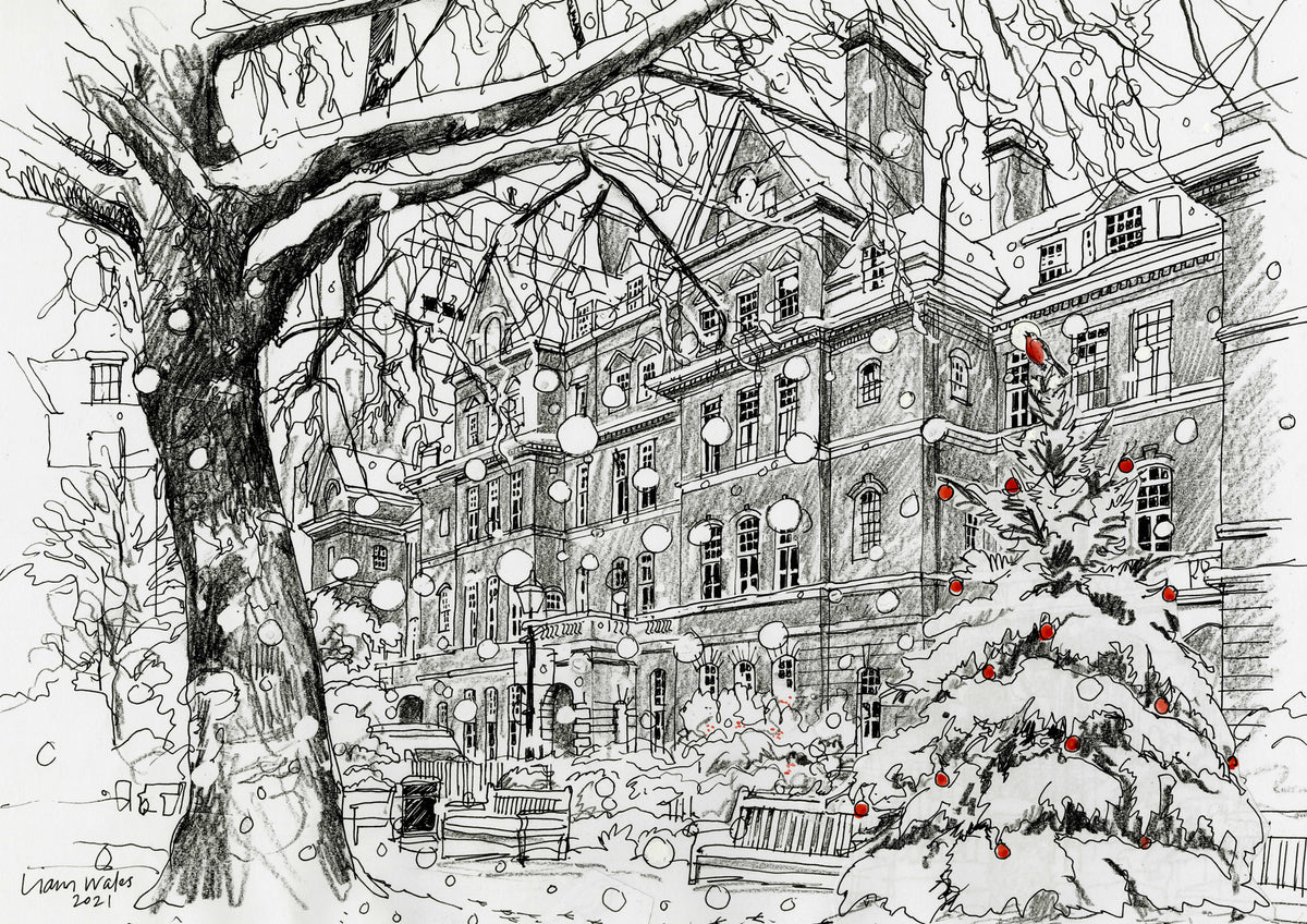 Christmas at Queen Square Christmas Cards - by Liam Wales