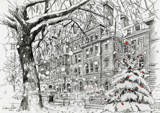 Christmas at Queen Square Christmas Cards - by Liam Wales