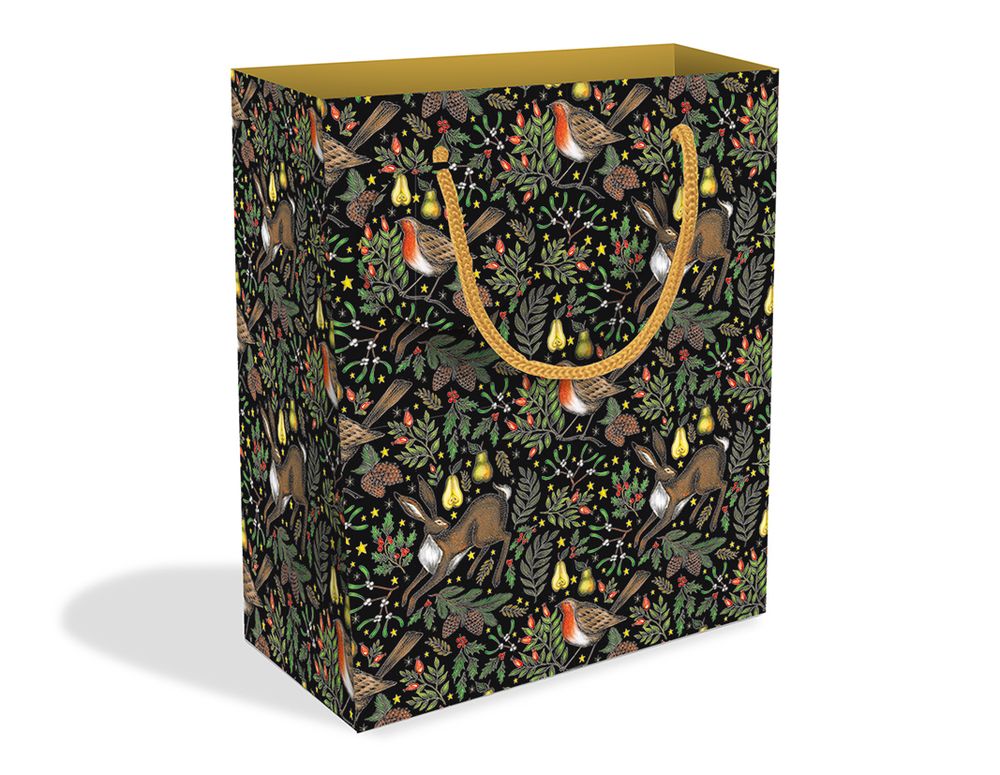 Christmas Garden Medium Gift Bag