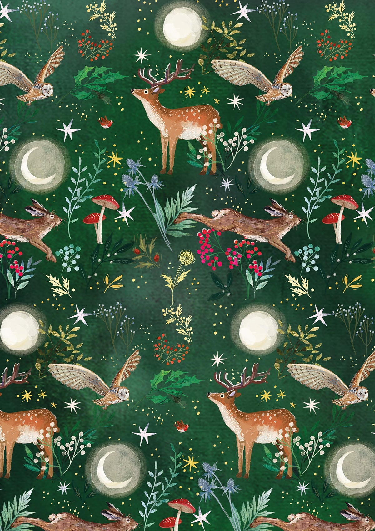 Festive Woodland Enchanted Christmas Gift Wrap