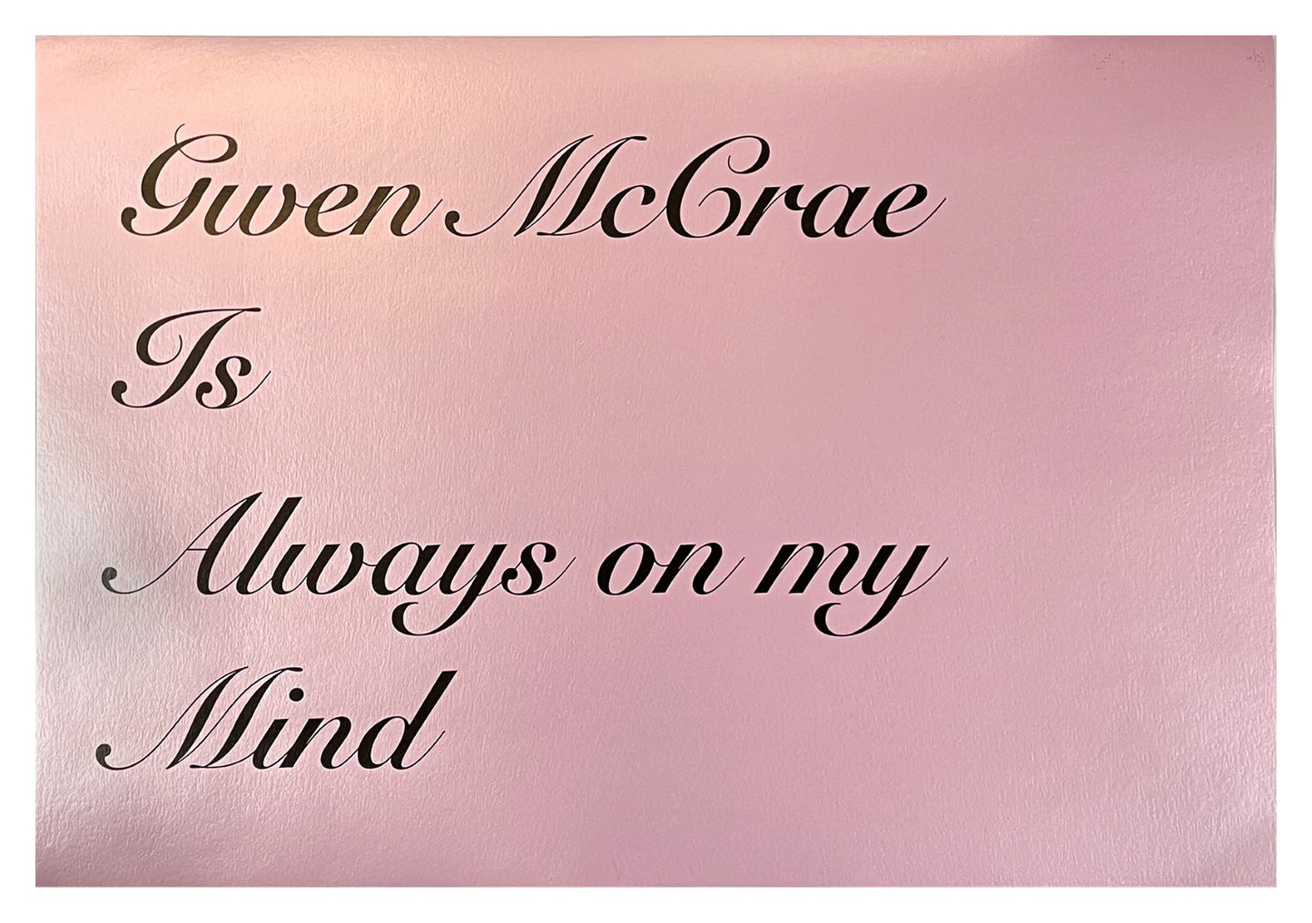 Gwen McCrae – print by Jeremy Deller